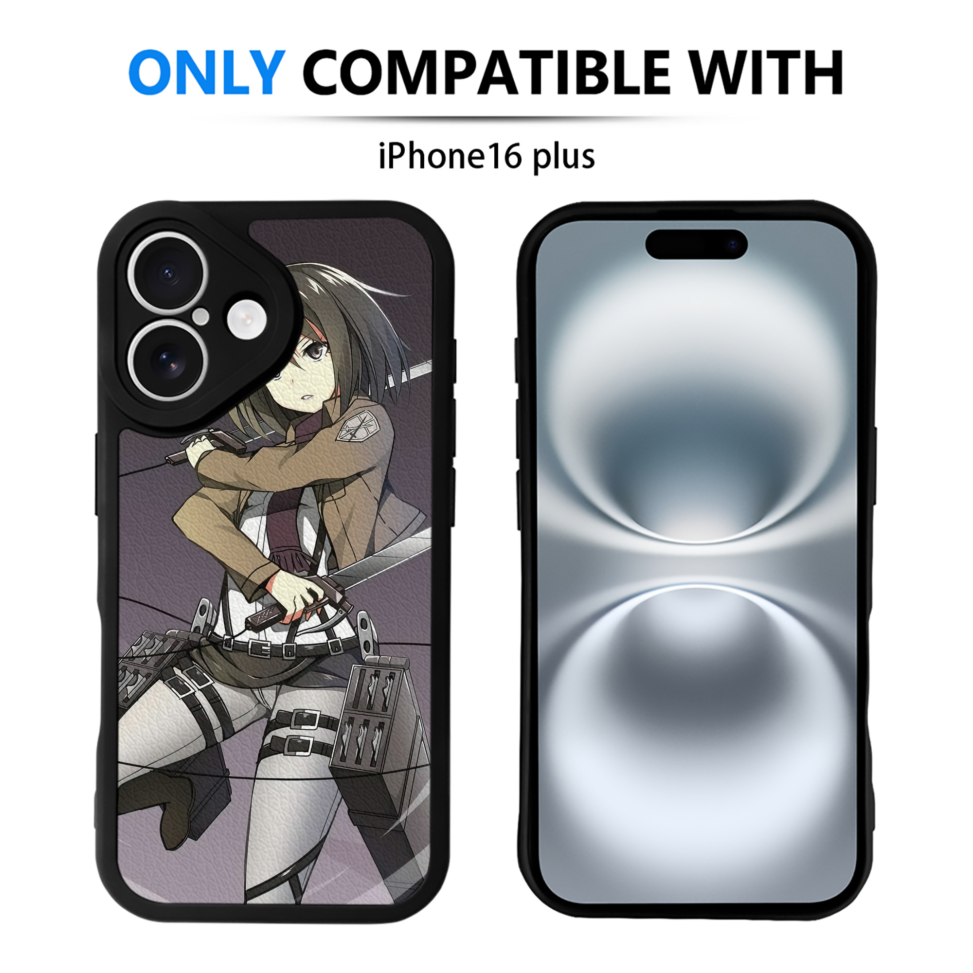 （画像用） 進撃の巨人 Attack on Titan 【iPhone 16シリーズ対応】シリコンスマホケース（レザー調） 材質：シリコン